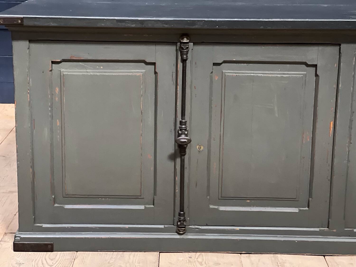 Antique painted wooden counter