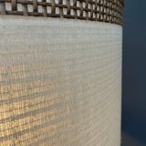 Bamboo look floorlamp large white shade