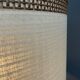 Bamboo-look floor lamp with large white shade