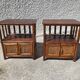 Pair of rattan bedside from the 1970s