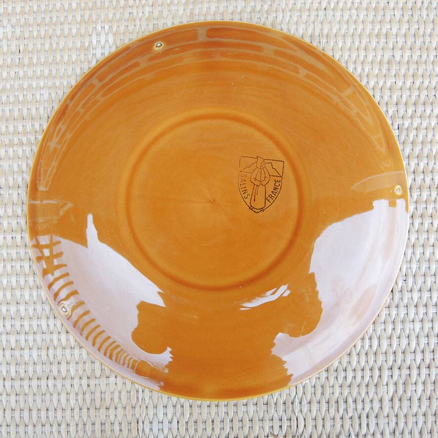 Antique earthenware dinner service from Salins (36 pcs)