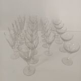 Set of Twenty-three Crystal Drinking Glasses attr. to Val Saint Lambert, Fr