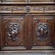 Buffet library two-body antique carved wooden.