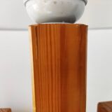 Modernist Scandinavian lamp in solid pine – Sweden, 1970s