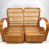 Paul Frankl Design Rattan Two-Seater Sofa, 1940