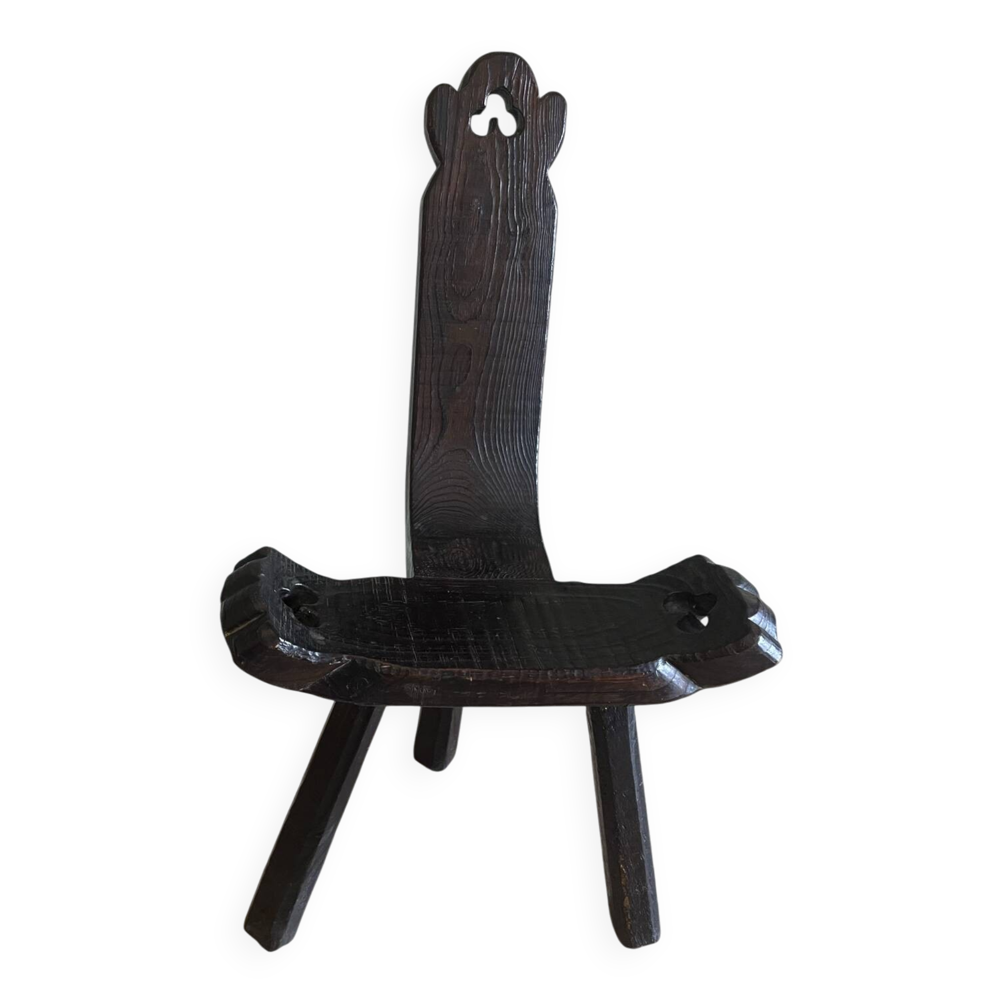 Tabouret tripode rustique