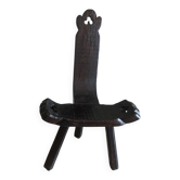 Tabouret tripode rustique