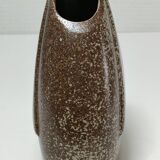 Vase méplat en grès émaillé, années 80