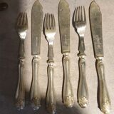 Cutlery in solid silver very worked marked W.H sterling