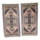 Set of 2 vintage handmade Turkish rugs 54x105 cm