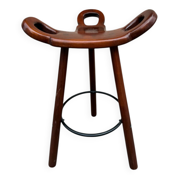 Tabourets de Bar Brutalistes, Marbella par Sergio Rodrigues,Espagne, 1