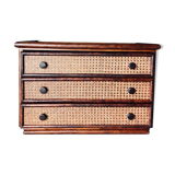 Vintage rattan chest of drawers "Maison Maugrion" R.Bobois