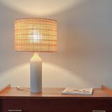 Sandstone and rabane lamp