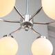 Lustre Vintage en Chrome et Opaline, Italie, années 1970