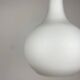 White glass drop-shaped pendant by Peill and Putzler 1960