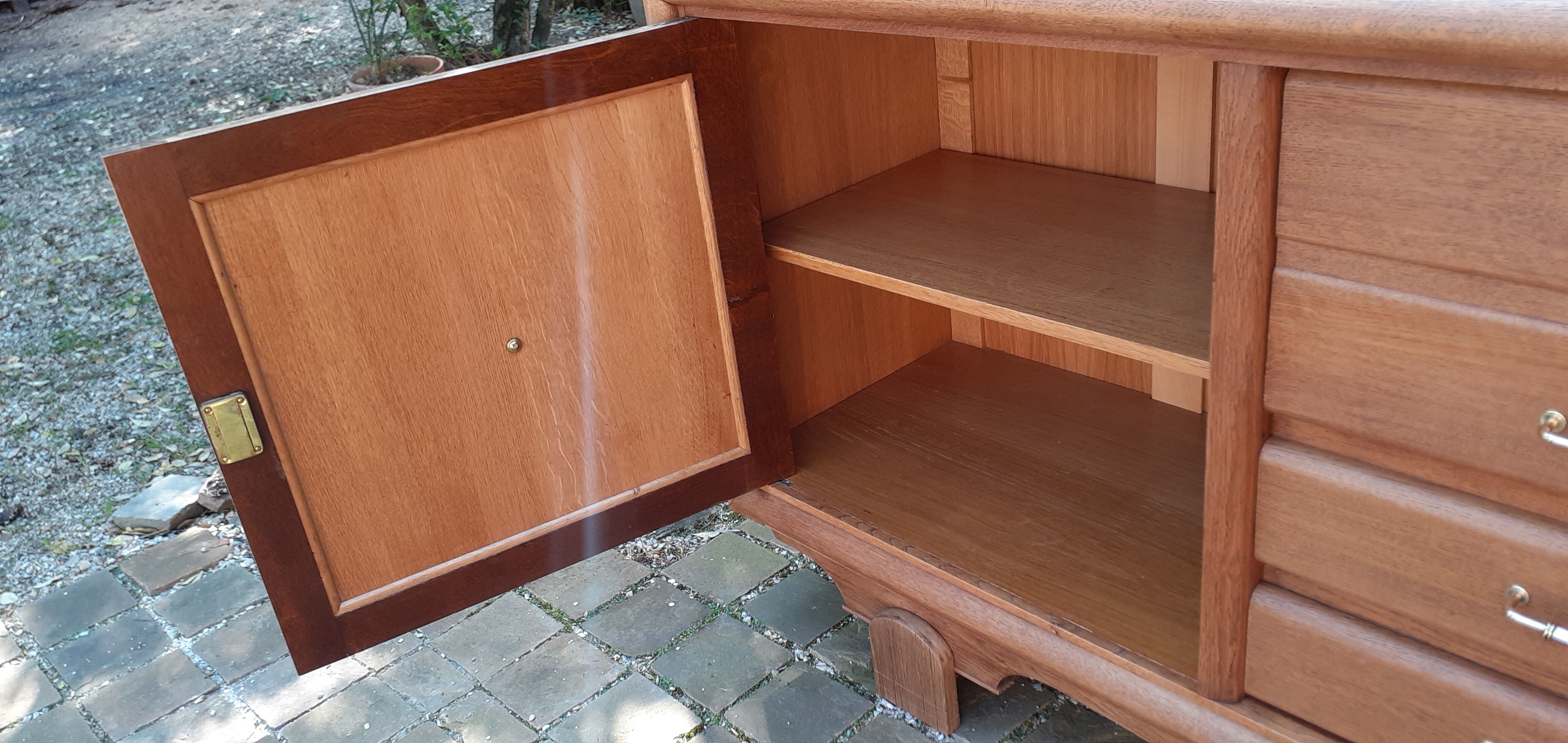 Brutalist oak sideboard year 40