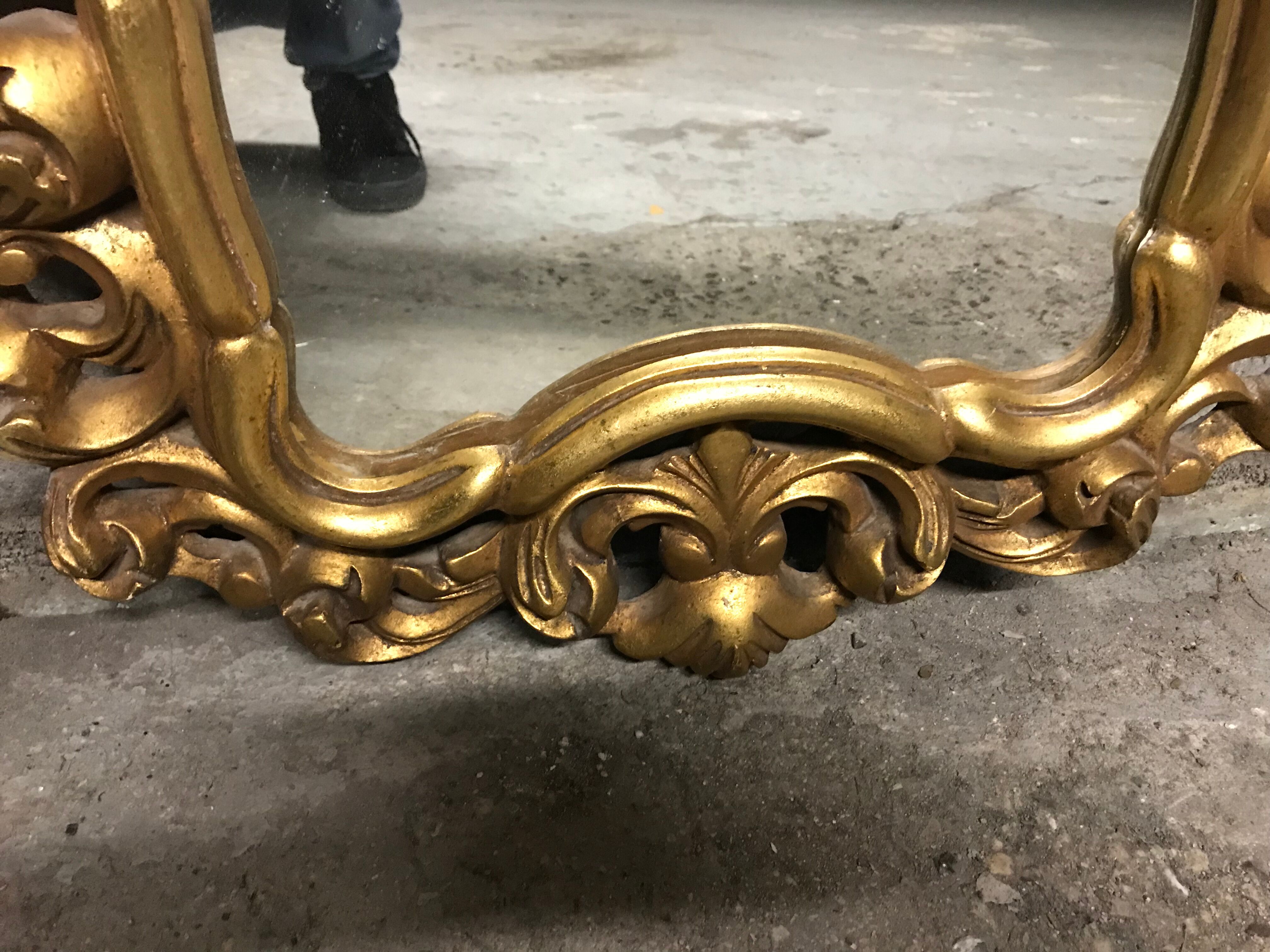 Rococo gold mirror 65x100cm