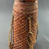 Hanakago vase in woven bamboo for Ikebana Japan late 19th century