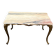 Gilded brass coffee table with onyx top