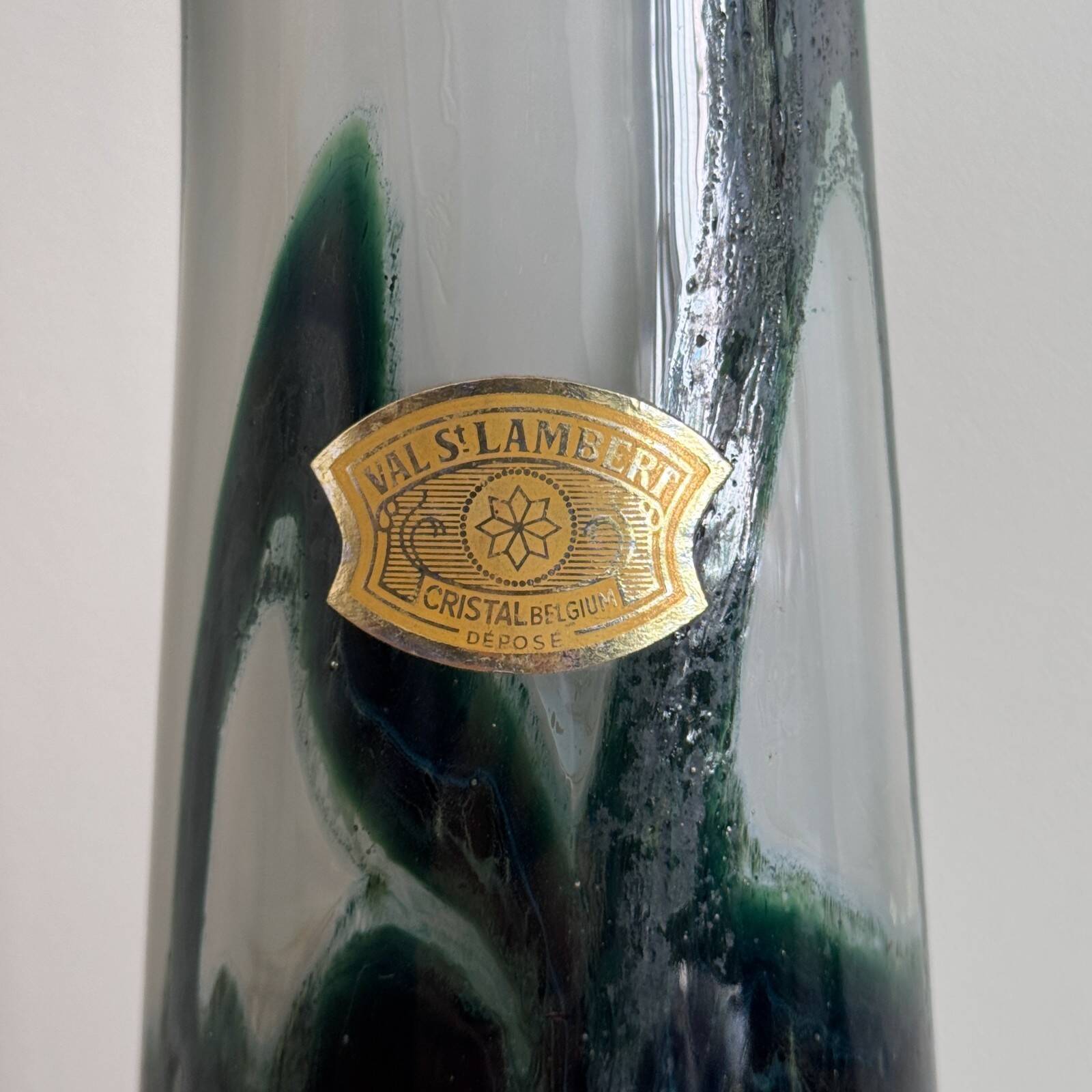 Multi-layered glass vase by Val-Saint-Lambert 20th century