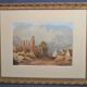 French School of the early 20th century “The Ruins” Watercolor