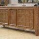 Cerused oak sideboard signed Maurice Rinck 1940s
