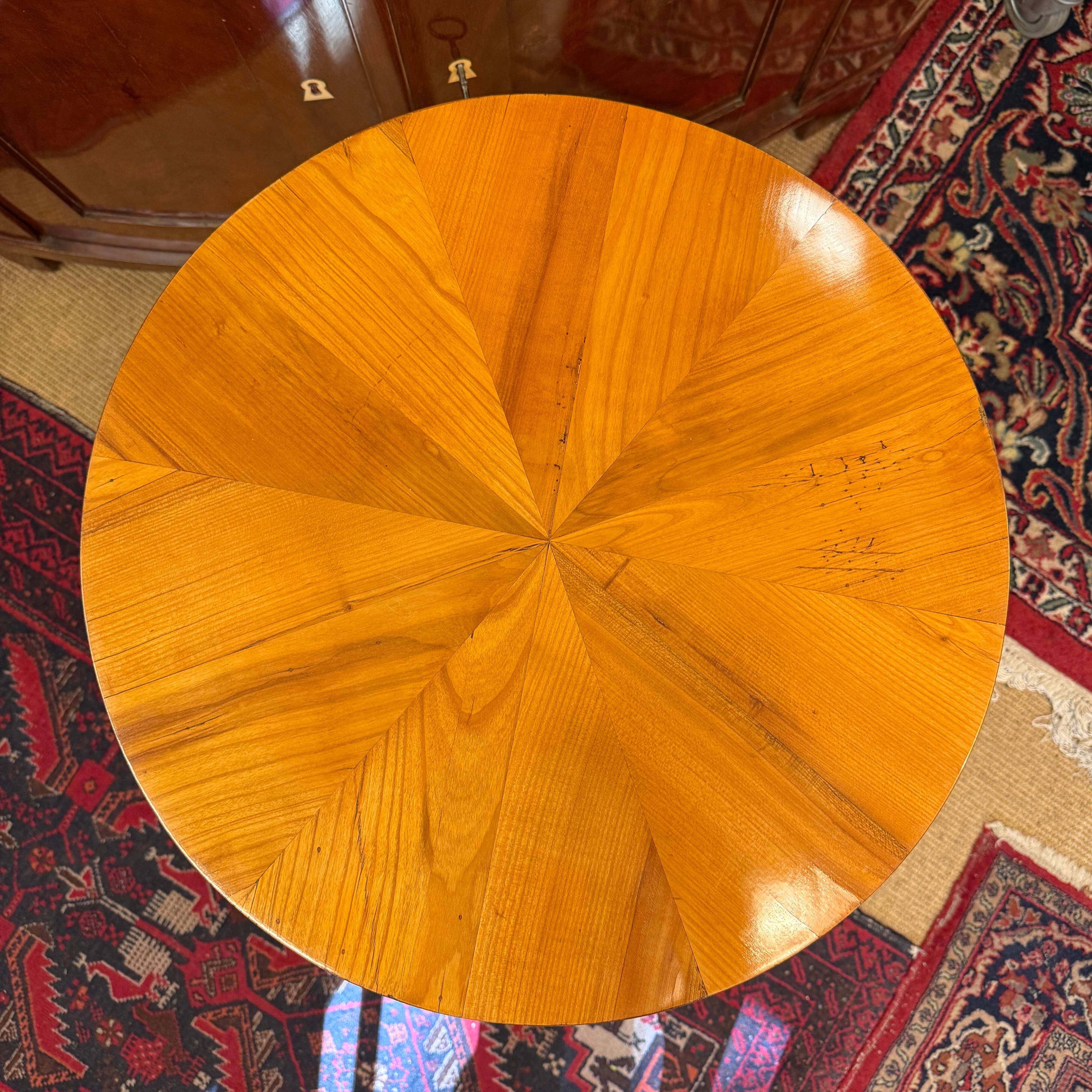 Antique Louis XVI Round Side Table Walnut 1780