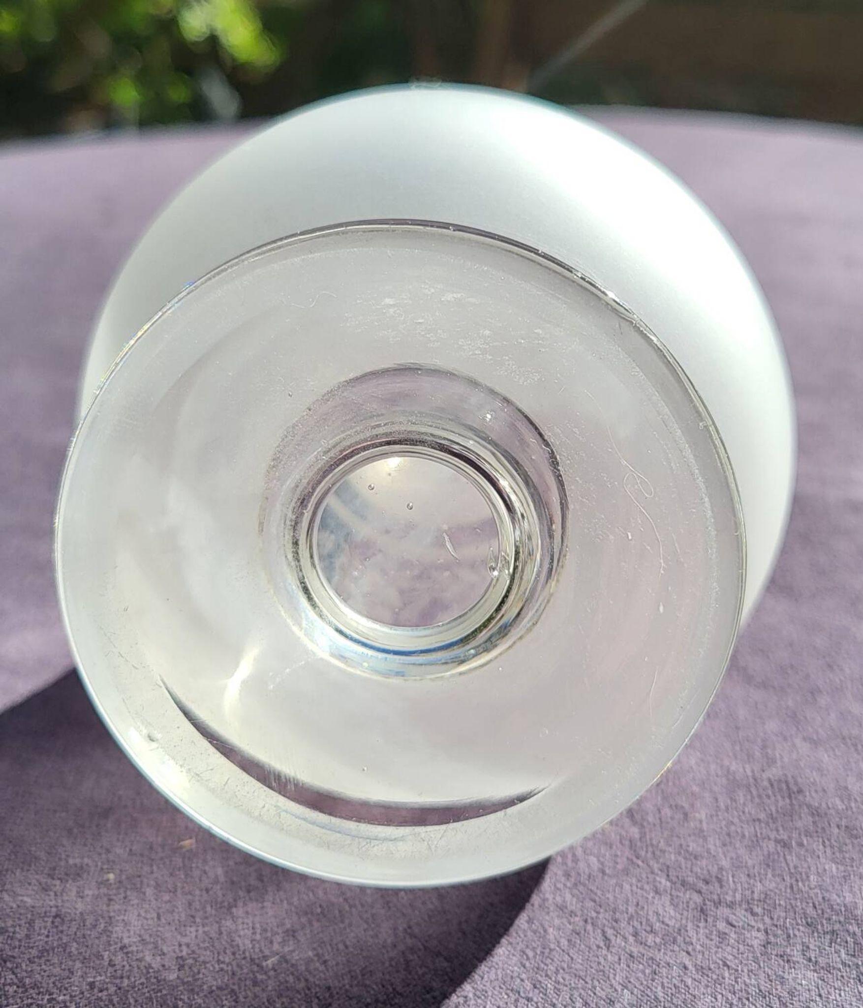19th century muslin glass carafe