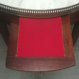 Louis XVI style hot water bottle table in mahogany and marble