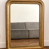 Louis Philippe Mirror beaded carved gold  74x98cm