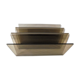 Magazines rack, smoked plexi