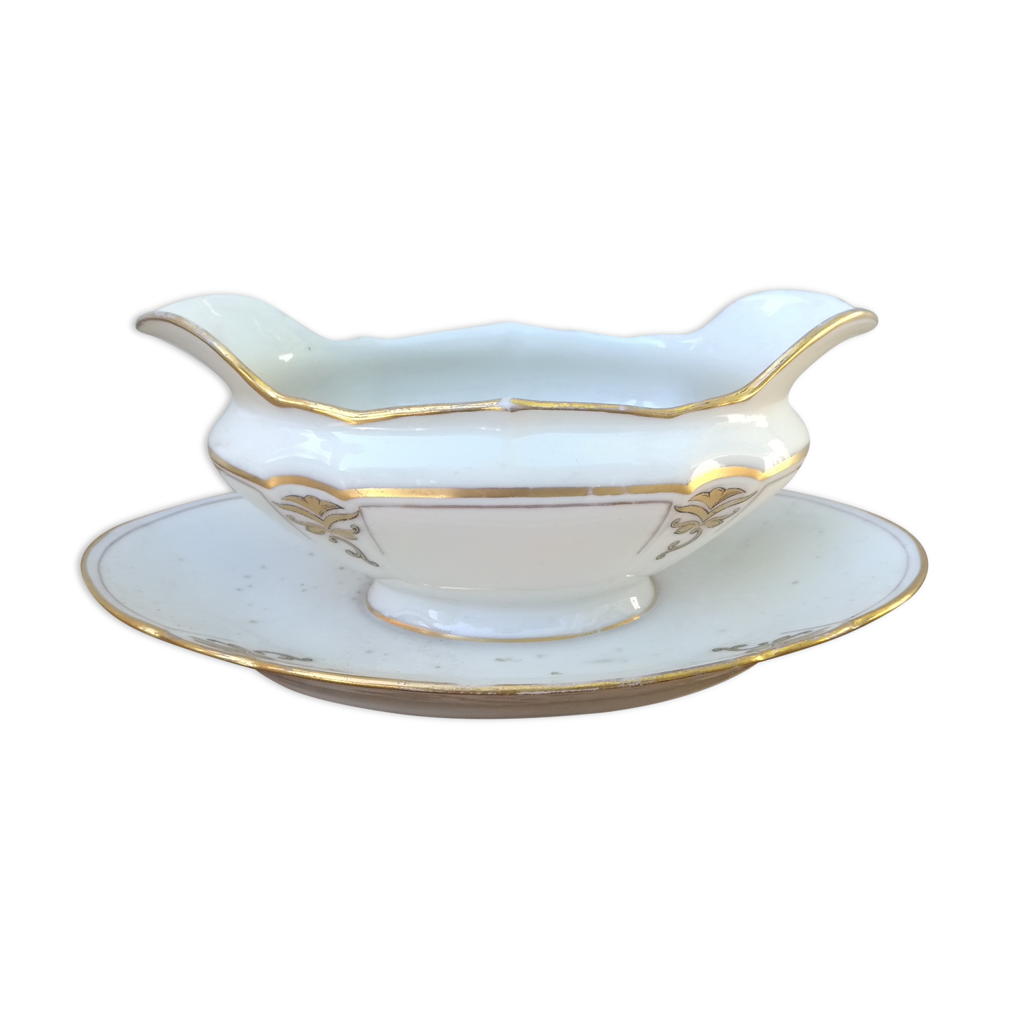 Limoges porcelain gravy boat