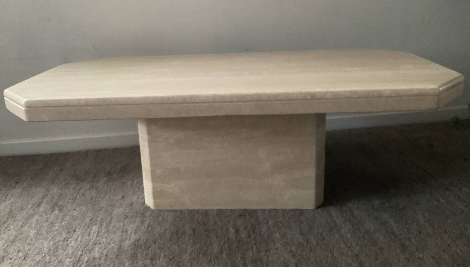 70s Travertine Coffee Table