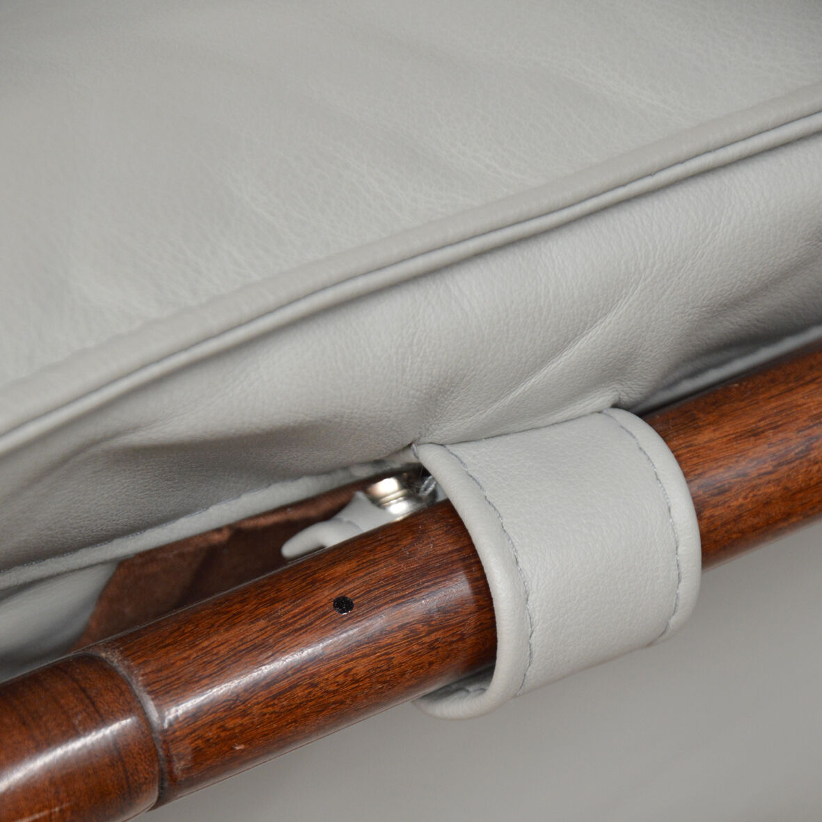 Scandinavian rosewood and leather lounge, 1970