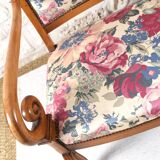 Ancienne banquette à motif floral