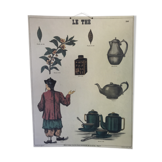Affiche cartonnée "le thé"