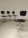 Adjustable industrial chair metal Czechoslovakia 1960