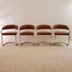 Ensemble de 4 chaises Giotto Stoppino des années 1970