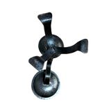 Rustic black metal candle holder - dimensions 20 x 23.5 cm