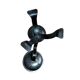 Rustic black metal candle holder - dimensions 20 x 23.5 cm