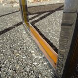 Chrome and golden brass console 70s