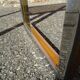 Chrome and golden brass console 70s