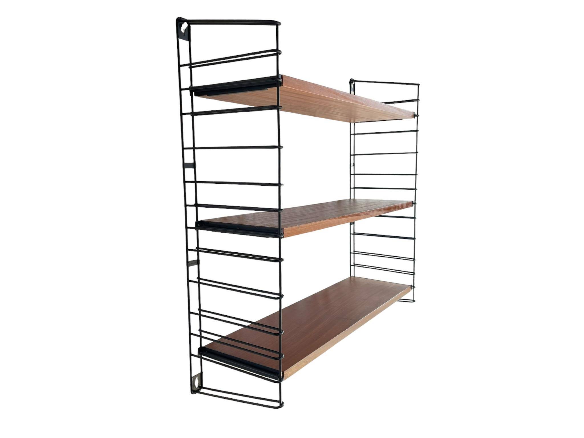Scandinavian modular shelf Tomado Holland design metal and wood vintage 50's 60's