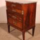 small jump commode in mahogany in Empire style