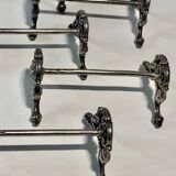 6 silver metal lion paw knife holders