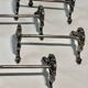 6 silver metal lion paw knife holders