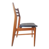 Scandinavian wood and leatherette chair
