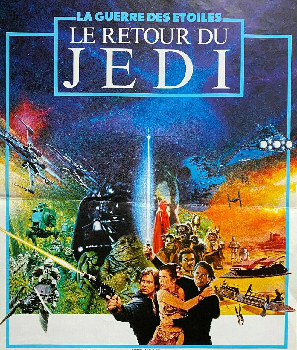 Affiche cinéma originale « le retour du jedi » star wars, harrison ford 35x55cm