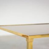 Tables d'appoint structure en laiton 1970 France vers 1970