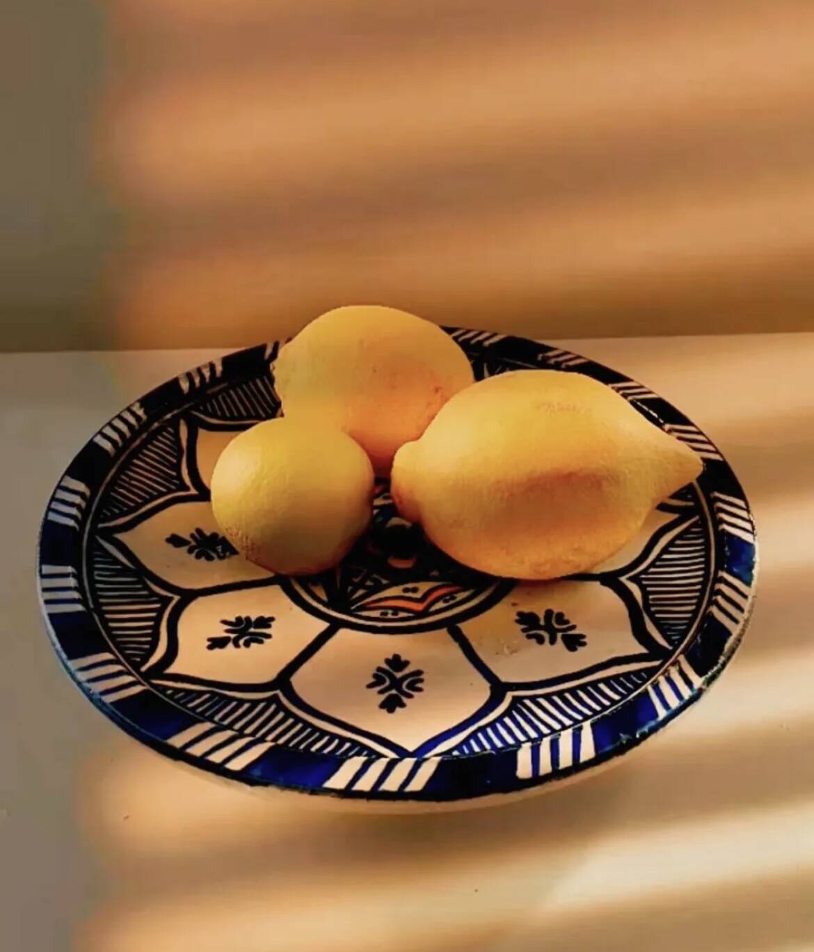 Cobalt blue Moroccan plate
